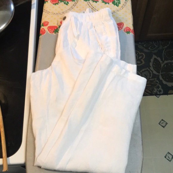 Tasso Elba 💯 linen white pants - Picture 4 of 4